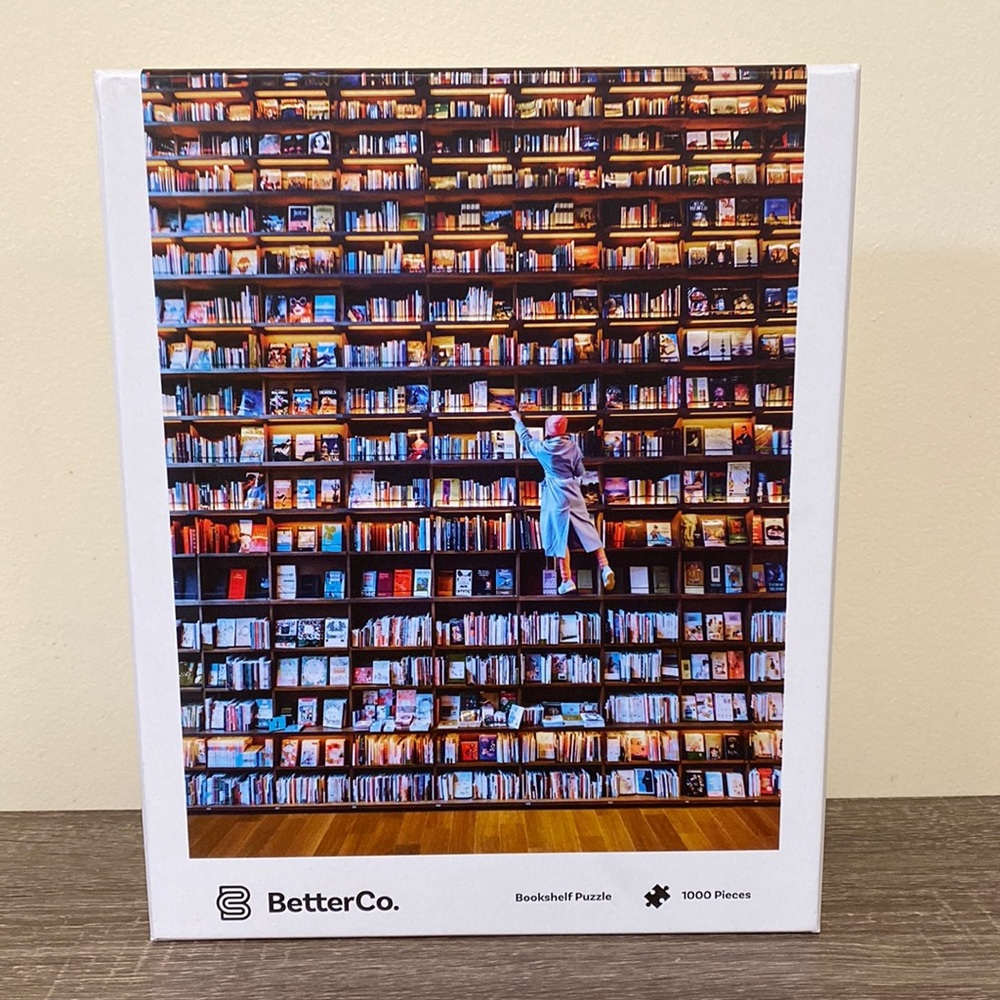 BetterCo. bookshelf puzzle 1,000 pieces